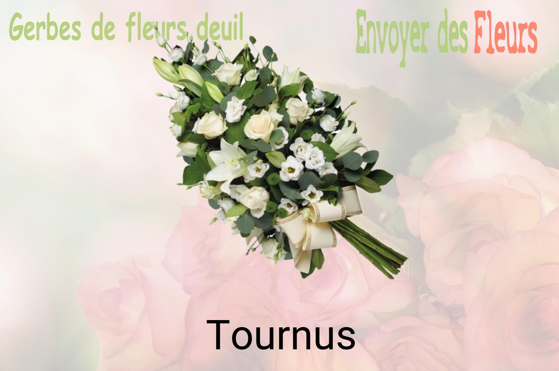 Gerbe de fleurs de deuil livrée à Tournus